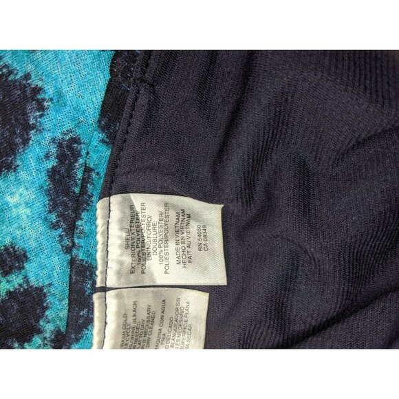 Jones New York Size L Skirt Black Teal Lined Modest Polyester Womens - Picture 4 of 6